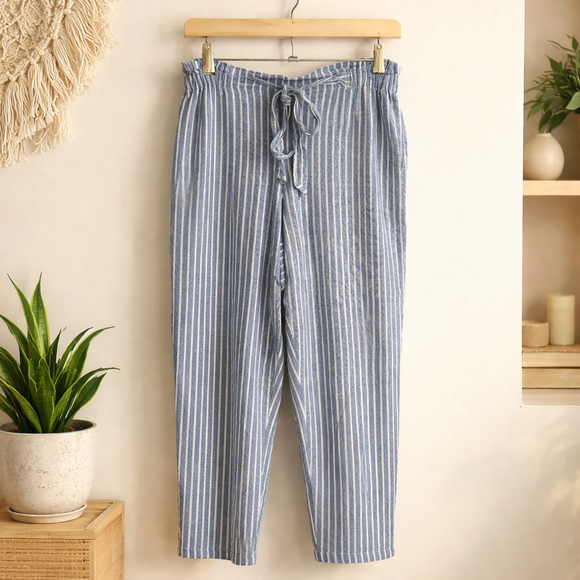 beachlunchlounge Pants - 0186 Size Medium Florencio Tie Waist Wide Leg Pants